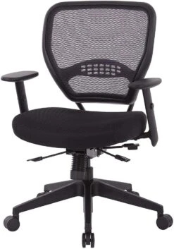 Air Grid® Back Chair, Black Mesh Seat, Adjustable Arms, Seat Slider [5500SL] -Office Chairs Unlimited Shop air grid back chair black mesh seat adjustable arms seat slider 5500sl 31686772359319