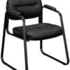Basyx Black Leather Guest Chair [VL653]