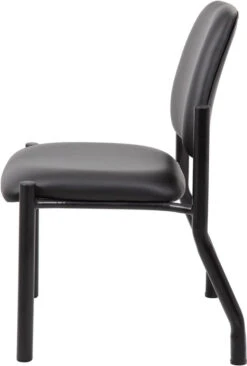 Boss Antimicrobial Armless Guest Chair [B9595AM-BK] -Office Chairs Unlimited Shop boss antimicrobial armless guest chair b9595am bk 15706396983436