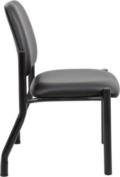 Boss Antimicrobial Armless Guest Chair [B9595AM-BK] -Office Chairs Unlimited Shop boss antimicrobial armless guest chair b9595am bk 29327225127063