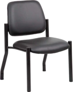 Boss Antimicrobial Armless Guest Chair [B9595AM-BK]