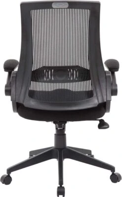 Boss Black Mesh Flip Arm Chair [B6776-BK] -Office Chairs Unlimited Shop boss black mesh flip arm chair b6776 bk 29324528550039