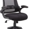 Boss Black Mesh Flip Arm Chair [B6776-BK] -Office Chairs Unlimited Shop boss black mesh flip arm chair b6776 bk 31561807102103