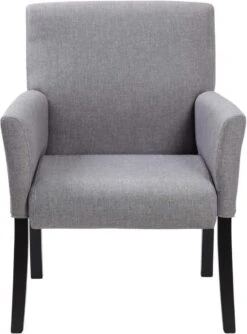 Boss Box Arm Guest Chair With Black Base [B659-MG] -Office Chairs Unlimited Shop boss box arm guest chair with black base b659 mg 15706433978508