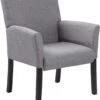 Boss Box Arm Guest Chair With Black Base [B659-MG]