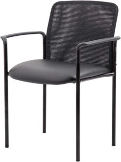Boss Caressoft And Mesh Guest Chair, Black [B6909-CS] -Office Chairs Unlimited Shop boss caressoft and mesh guest chair black b6909 cs 31556134502551