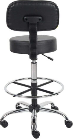 Boss Caressoft Medical / Drafting Stool With Back Cushion [B16245-BG] -Office Chairs Unlimited Shop boss caressoft medical drafting stool with back cushion b16245 bg 29322874159255