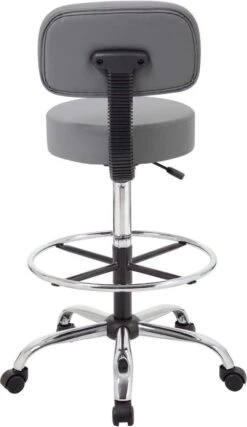 Boss Caressoft Medical / Drafting Stool With Back Cushion [B16245-BG] -Office Chairs Unlimited Shop boss caressoft medical drafting stool with back cushion b16245 bg 29374909907095