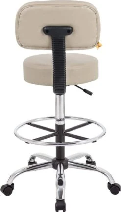 Boss Caressoft Medical / Drafting Stool With Back Cushion [B16245-BG] -Office Chairs Unlimited Shop boss caressoft medical drafting stool with back cushion b16245 bg 29380809851031