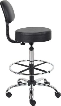 Boss Caressoft Medical / Drafting Stool With Back Cushion [B16245-BG] -Office Chairs Unlimited Shop boss caressoft medical drafting stool with back cushion b16245 bg 31673873399959
