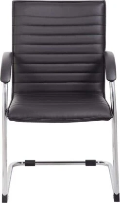 Boss Chrome Frame Vinyl Side Chair 2 Pack [B9536-BK-2] -Office Chairs Unlimited Shop boss chrome frame vinyl side chair 2 pack b9536 bk 2 29332764393623