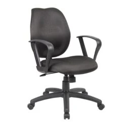 Boss Computer Chair With Contoured Backrest [B1016] -Office Chairs Unlimited Shop boss computer chair with contoured backrest b1016 loop arms 10 29358133018775