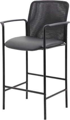 Boss Contemporary Mesh Counter Stool, Black [B16909-CS] -Office Chairs Unlimited Shop boss contemporary mesh counter stool black b16909 cs 31685602508951