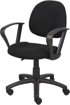 Boss Deluxe Posture Chair With Loop Arms [B317-BE] -Office Chairs Unlimited Shop boss deluxe posture chair with loop arms b317 be black 29381054169239