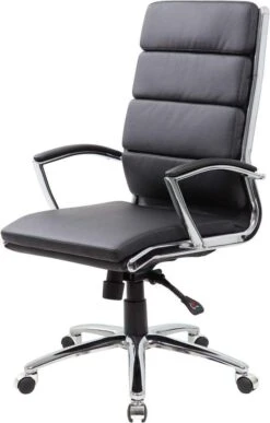 Boss Executive CaressoftPlus Chair With Metal Chrome Finish [B9471] -Office Chairs Unlimited Shop boss executive caressoftplus chair with metal chrome finish b9471 bk 31677662822551