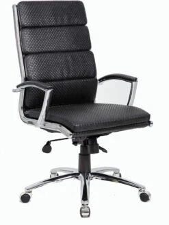 Boss Executive CaressoftPlus Chair With Metal Chrome Finish [B9471] -Office Chairs Unlimited Shop boss executive caressoftplus chair with metal chrome finish b9471 bk black vinyl 29376927301783
