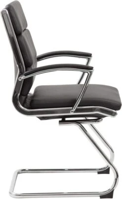 Boss Executive CaressoftPlus Guest Chair With Metal Chrome Finish [B9479-BK] -Office Chairs Unlimited Shop boss executive caressoftplus guest chair with metal chrome finish b9479 bk 31527373668503