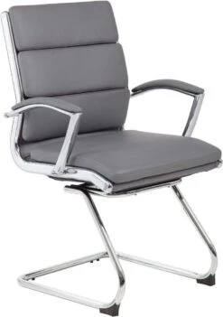Boss Executive CaressoftPlus Guest Chair With Metal Chrome Finish [B9479-BK] -Office Chairs Unlimited Shop boss executive caressoftplus guest chair with metal chrome finish b9479 bk grey 31689975431319