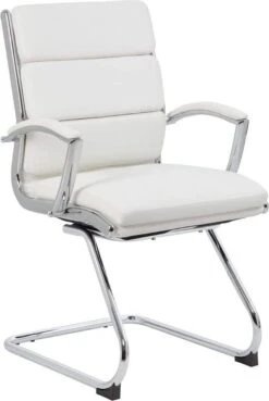 Boss Executive CaressoftPlus Guest Chair With Metal Chrome Finish [B9479-BK] -Office Chairs Unlimited Shop boss executive caressoftplus guest chair with metal chrome finish b9479 bk white 29377909391511