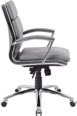Boss Executive CaressoftPlus Mid Back Chair With Metal Chrome Finish [B9476-BK] -Office Chairs Unlimited Shop boss executive caressoftplus mid back chair with metal chrome finish b9476 bk 29321795469463