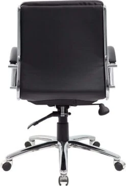 Boss Executive CaressoftPlus Mid Back Chair With Metal Chrome Finish [B9476-BK] -Office Chairs Unlimited Shop boss executive caressoftplus mid back chair with metal chrome finish b9476 bk 29321868705943