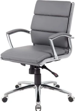 Boss Executive CaressoftPlus Mid Back Chair With Metal Chrome Finish [B9476-BK] -Office Chairs Unlimited Shop boss executive caressoftplus mid back chair with metal chrome finish b9476 bk 29378103935127