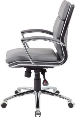 Boss Executive CaressoftPlus Mid Back Chair With Metal Chrome Finish [B9476-BK] -Office Chairs Unlimited Shop boss executive caressoftplus mid back chair with metal chrome finish b9476 bk 29378172256407