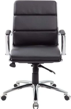 Boss Executive CaressoftPlus Mid Back Chair With Metal Chrome Finish [B9476-BK] -Office Chairs Unlimited Shop boss executive caressoftplus mid back chair with metal chrome finish b9476 bk 31677283795095
