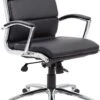 Boss Executive CaressoftPlus Mid Back Chair With Metal Chrome Finish [B9476-BK] -Office Chairs Unlimited Shop boss executive caressoftplus mid back chair with metal chrome finish b9476 bk black 29378065334423