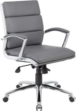 Boss Executive CaressoftPlus Mid Back Chair With Metal Chrome Finish [B9476-BK] -Office Chairs Unlimited Shop boss executive caressoftplus mid back chair with metal chrome finish b9476 bk grey 29321833480343