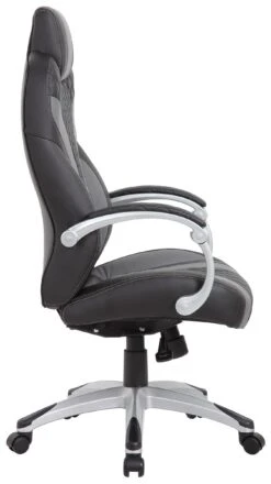 Boss Executive Hinged Arm Chair Black [B8871-BK] -Office Chairs Unlimited Shop boss executive hinged arm chair black b8871 bk 36833684160760