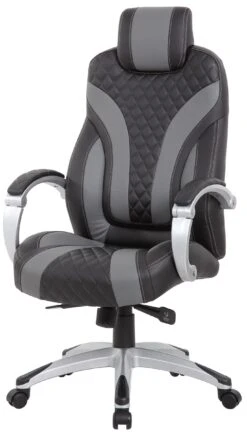 Boss Executive Hinged Arm Chair Black [B8871-BK] -Office Chairs Unlimited Shop boss executive hinged arm chair black b8871 bk black grey 36833684095224