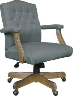 Boss Executive Mid Back Medium Grey Linen Chair [B906DW-MG]