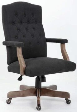 BOSS Executive Velvet Or Linen Chair With Driftwood Finish Frame [B905DW] -Office Chairs Unlimited Shop boss executive velvet or linen chair with driftwood finish frame b905dw black commercial grade linen 29379056107671