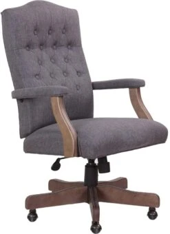 BOSS Executive Velvet Or Linen Chair With Driftwood Finish Frame [B905DW] -Office Chairs Unlimited Shop boss executive velvet or linen chair with driftwood finish frame b905dw slate grey commercial grade linen 31683303571607