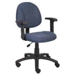 Boss Fabric Computer Chair [B315] -Office Chairs Unlimited Shop boss fabric computer chair b315 blue twill be adjustable height arms 15 standard rolling included 29379087401111