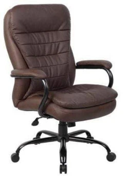 Boss Heavy Duty Executive Office Chair In Black Or Brown [B991] -Office Chairs Unlimited Shop boss heavy duty executive office chair in black or brown b991 brown bomber leatherplus bb 29387908481175