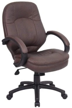 Boss LeatherPlus Conference Chair [B726-BB]