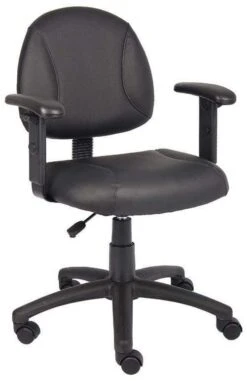Boss LeatherPlus Value Office Chair [B305] -Office Chairs Unlimited Shop boss leatherplus value office chair b305 add t shaped arms b306 25 31677206036631
