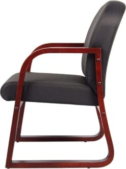 Boss Mahogany Frame Guest Chair Fabric [B9570-BE] -Office Chairs Unlimited Shop boss mahogany frame guest chair fabric b9570 be 29379797287063