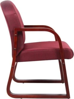 Boss Mahogany Frame Guest Chair Fabric [B9570-BE] -Office Chairs Unlimited Shop boss mahogany frame guest chair fabric b9570 be 31675669381271