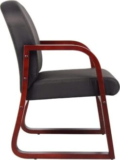 Boss Mahogany Frame Guest Chair Fabric [B9570-BE] -Office Chairs Unlimited Shop boss mahogany frame guest chair fabric b9570 be 31682109243543