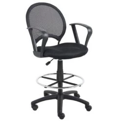 Boss Mesh Back Drafting Stool [B16215] -Office Chairs Unlimited Shop boss mesh back drafting stool b16215 add fixed loop arms b16207 10 floor glides tu021 15 14207590891660