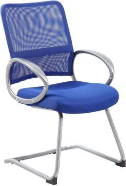 Boss Mesh Back With Pewter Finish Guest Chair [B6419-BE]