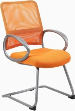 Boss Mesh Back With Pewter Finish Guest Chair [B6419-BE] -Office Chairs Unlimited Shop boss mesh back with pewter finish guest chair b6419 be orange 31690654777495