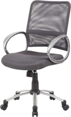Boss Mesh Back With Pewter Finish Task Chair [B6416] -Office Chairs Unlimited Shop boss mesh back with pewter finish task chair b6416 29370800046231