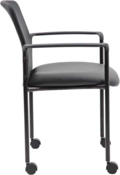 Boss Mesh Guest Chair With Casters, Black [B6909R-CS] -Office Chairs Unlimited Shop boss mesh guest chair with casters black b6909r cs 29375765872791