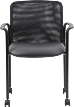 Boss Mesh Guest Chair With Casters, Black [B6909R-CS] -Office Chairs Unlimited Shop boss mesh guest chair with casters black b6909r cs 31687384072343