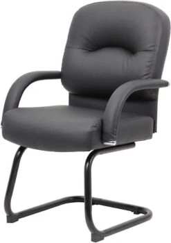 Boss Mid Back Caressoft Guest Chair In Black [B7409] -Office Chairs Unlimited Shop boss mid back caressoft guest chair in black b7409 29393549230231