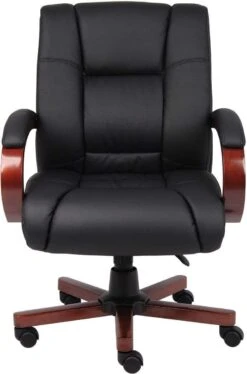 Boss Mid Back Executive Wood Finished Chairs [B8996-C] -Office Chairs Unlimited Shop boss mid back executive wood finished chairs b8996 c 29393833328791